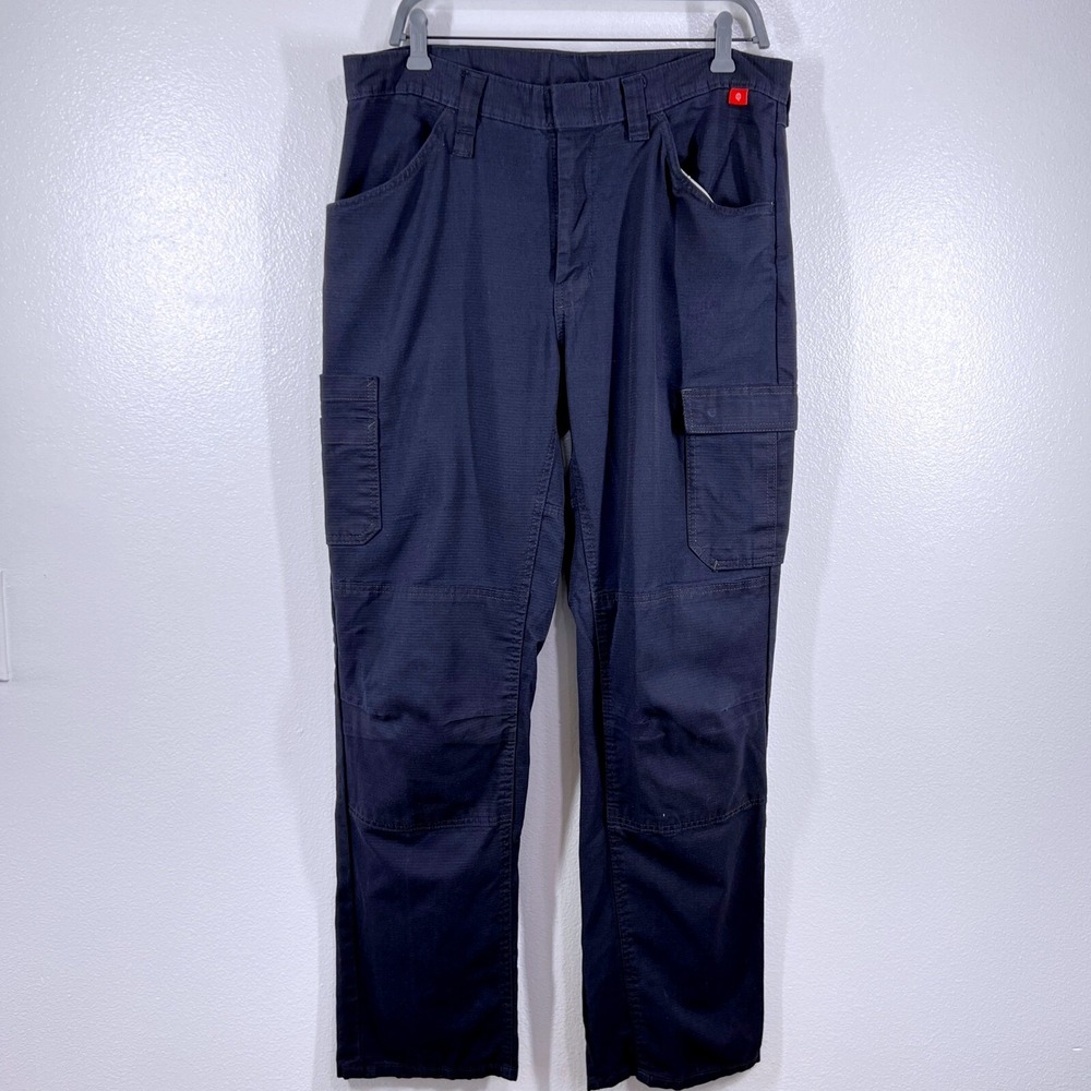 Bulwark FR iQ Series Flame Resistant Cargo Pants Mens 36x34 Navy Blue‎ Workwear
